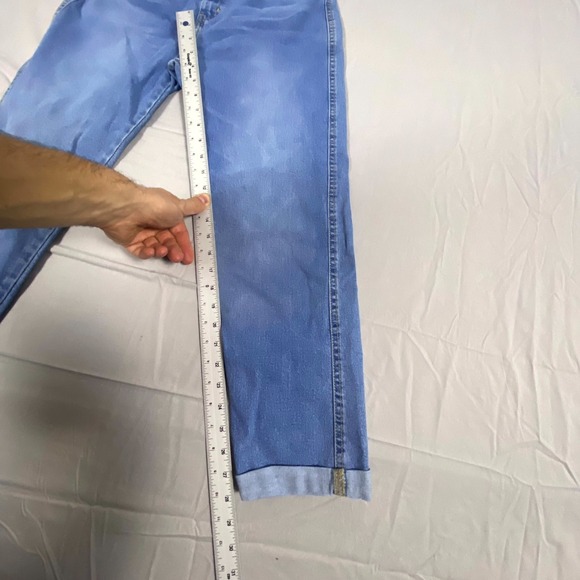 Levi's Signature Heritage Boyfriend Jeans Women 8 Blue Denim Mid Rise Cuffed Hem - Picture 12 of 16